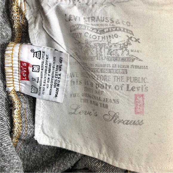 Levi's 501 Men's 38 x 30 Jeans Button Fly Straight Leg Classic Black 5-Pocket - Picture 6 of 9